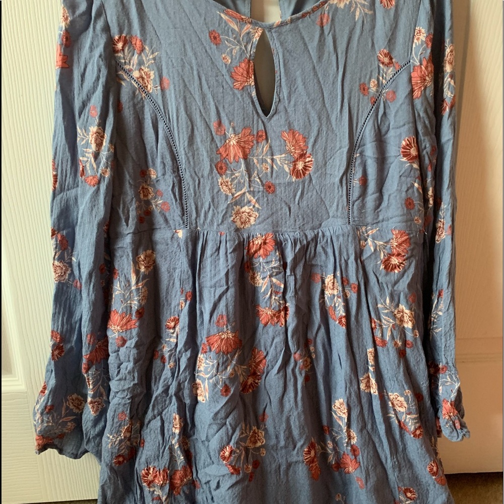 Woman’s long sleeve flowy dress
